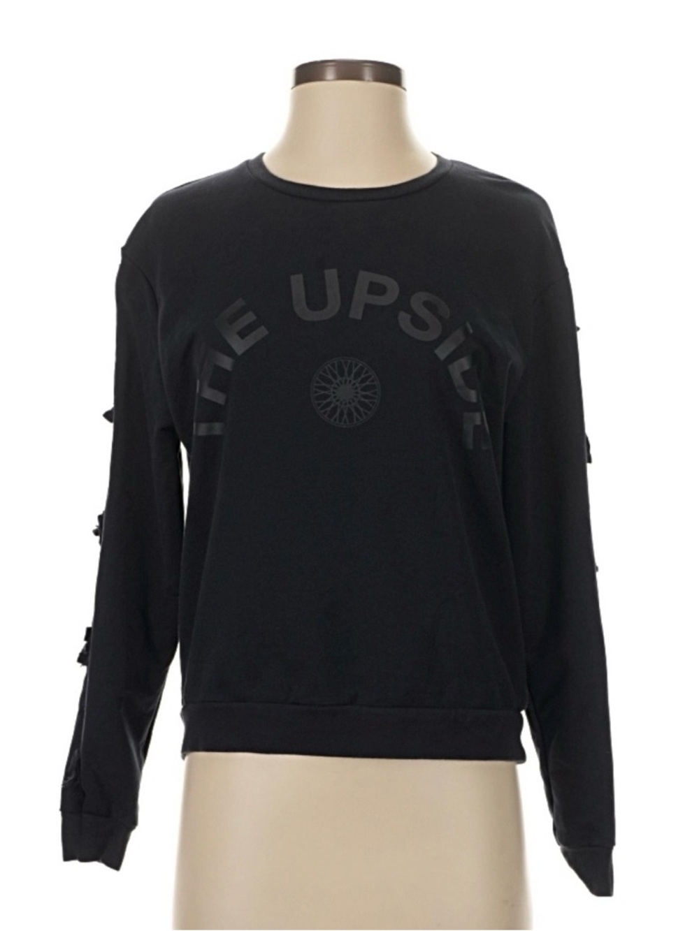 The Upside Women's Black Sweatshirt with Bows